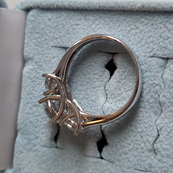 Epiphany Diamonique 3 Stone Ring - Picture 5 of 6